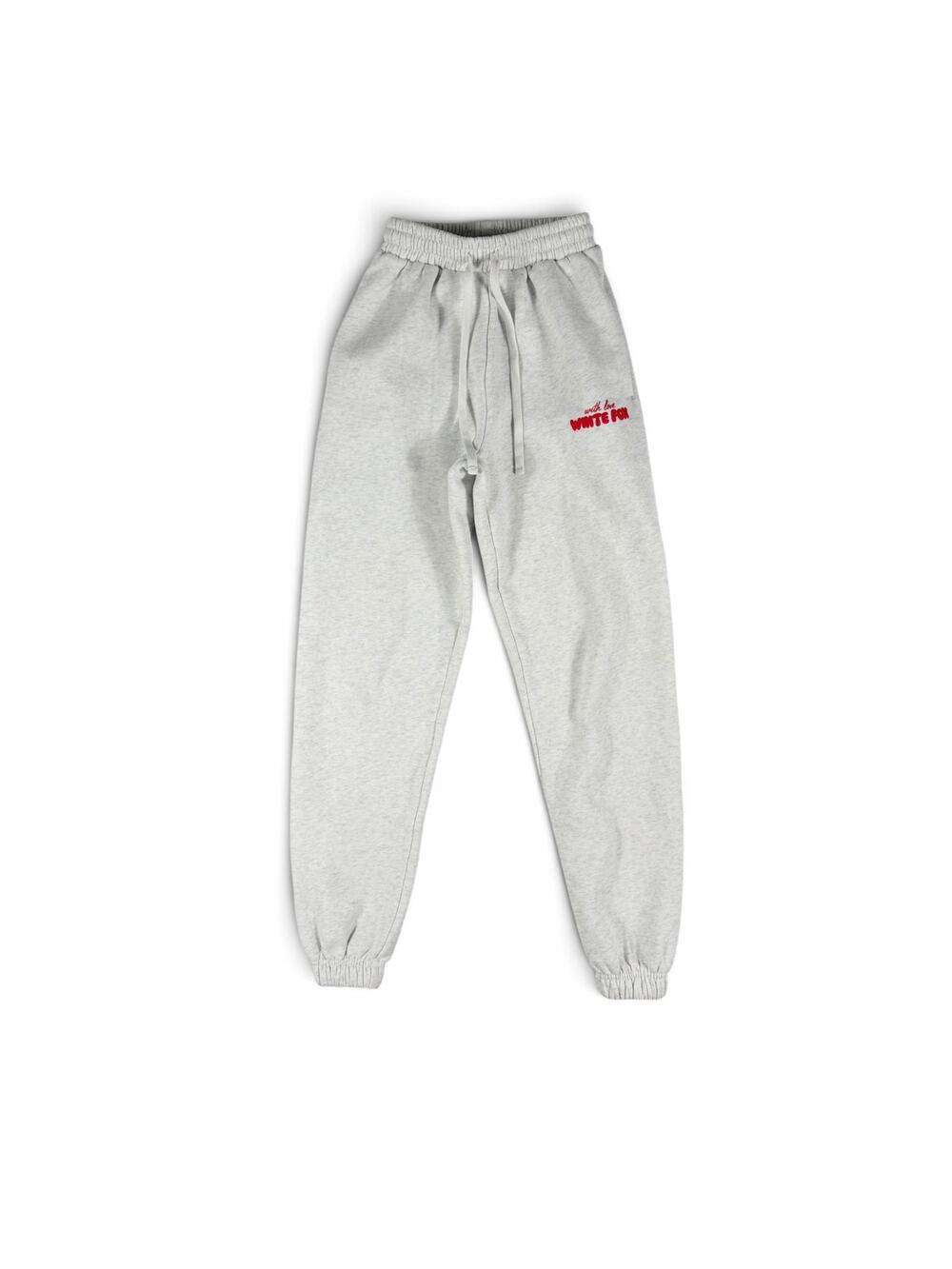White Fox With Love Cherry 8 Ball Sweatpants Joggers Gray size 3xs XXS